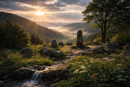 Morgenstimmung am Kraftort Wasserfallen KL